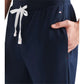 Calça de moletom masculina Tommy Hilfiger com logo colorido e bloco de cores, tamanho azul-marinho, tamanho extra grande