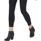 Leggings femininas básicas de cintura média Maison Jules, pretas, tamanho pequeno