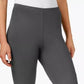 Leggings femininas básicas de cintura média Maison Jules, pretas, tamanho X-S