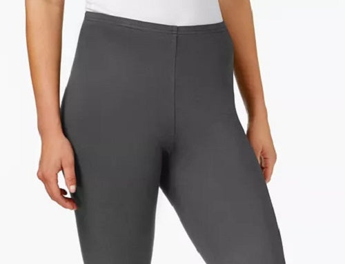 Leggings femininas básicas de cintura média Maison Jules, pretas, tamanho X-S