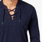 Camiseta masculina com capuz INC International Concepts, azul, tamanho pequeno