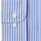 Camisa social listrada resistente a rugas Club Room masculina, tamanho azul, 16,5 x 32-33