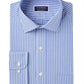 Camisa social listrada resistente a rugas Club Room masculina, tamanho azul, 18x36-37