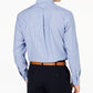 Camisa social listrada masculina Club Room Classic/Regular Fit, azul, tamanho 34-35