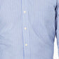 Camisa social listrada masculina Club Room Classic/Regular Fit, azul-marinho, tamanho 15,5 x 34-35