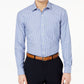 Camisa social listrada masculina Club Room Regular Fit Azul Tamanho 17x32-33