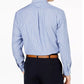 Camisa social listrada masculina Club Room Regular Fit Azul Tamanho 18,5x34-35