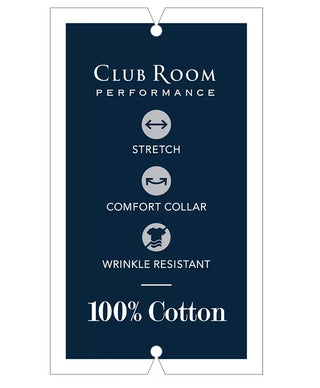 Club Room Men's Regular Fit Stripe Dress Shirt Blue Size 18.5x34-35