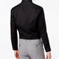 Camisa social masculina Bar III Slim Fit Stretch Preta Tamanho 14-32-33