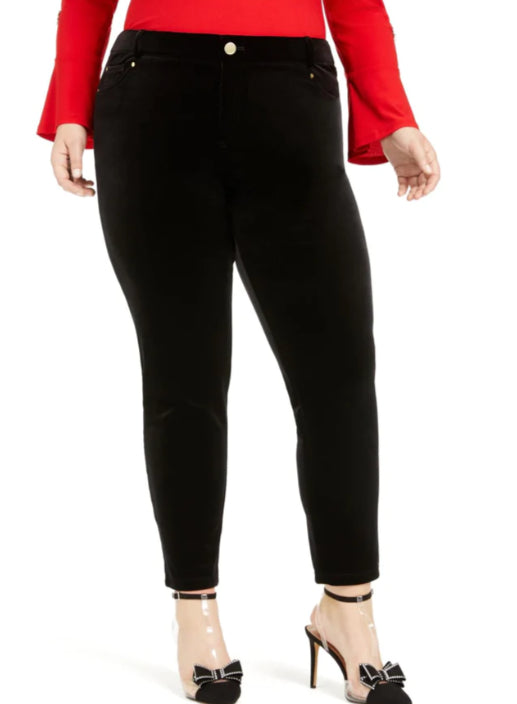 Calça skinny plus size de veludo feminina INC International Concepts 18W