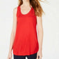 Blusa feminina Maison Jules com decote redondo, tamanho médio, vermelha, extra pequena
