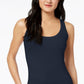 Regata feminina Maison Jules com decote redondo, azul, tamanho XXG