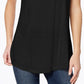 Camiseta feminina Maison Jules com decote redondo, preta, tamanho grande