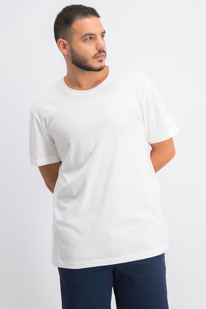 Camiseta Masculina Club Room Bright Large Performance Crew Tee Branca Tamanho Grande