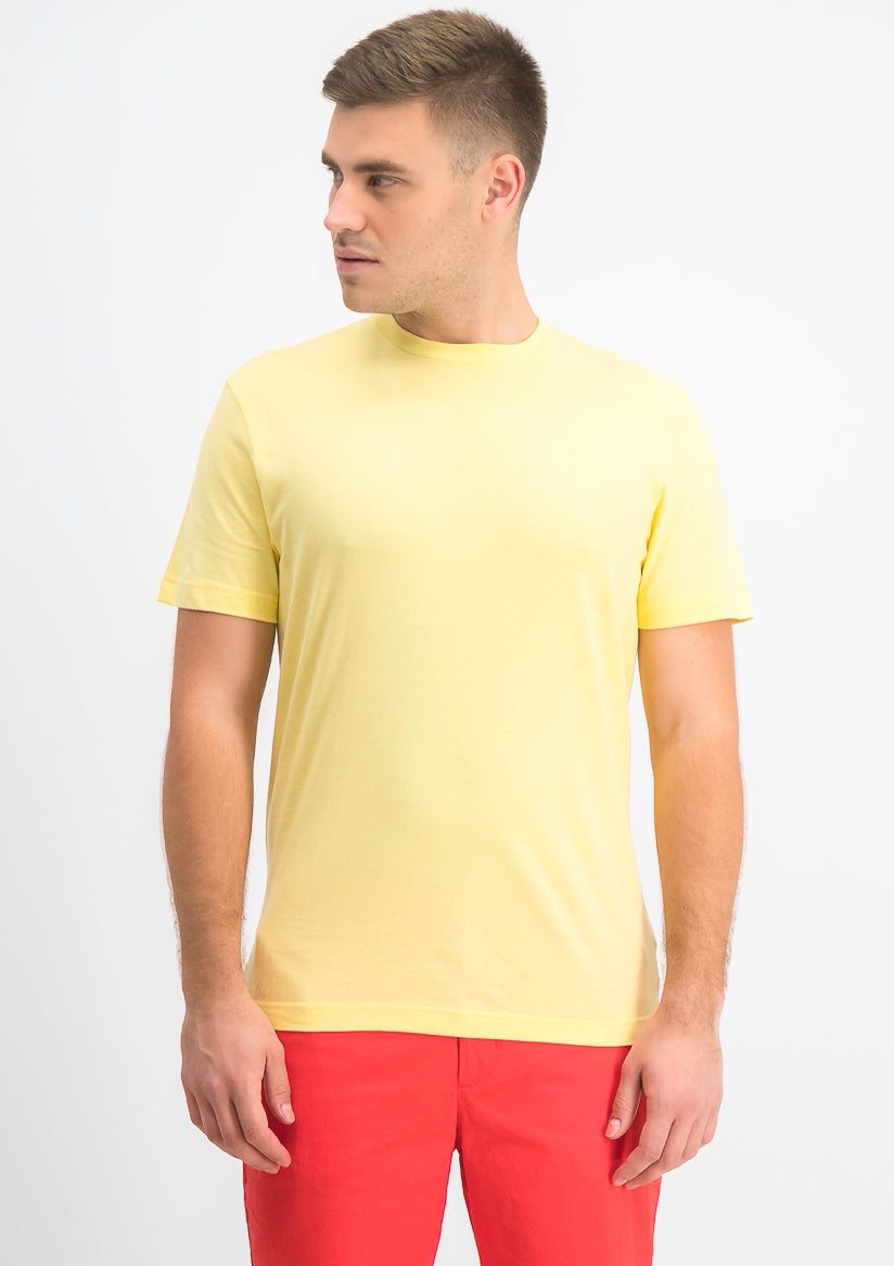 Camiseta masculina Club Room Performance com gola redonda, dourada, tamanho 3, extra grande