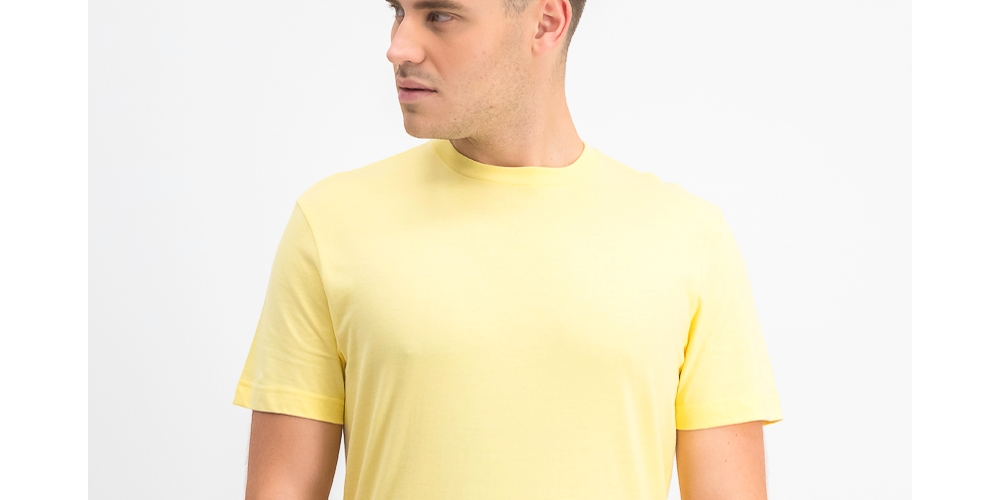 Camiseta masculina Club Room Performance com gola redonda, dourada, tamanho 3, extra grande