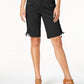 Bermuda cargo feminina com zíper Style &amp; Co, preta, tamanho 6