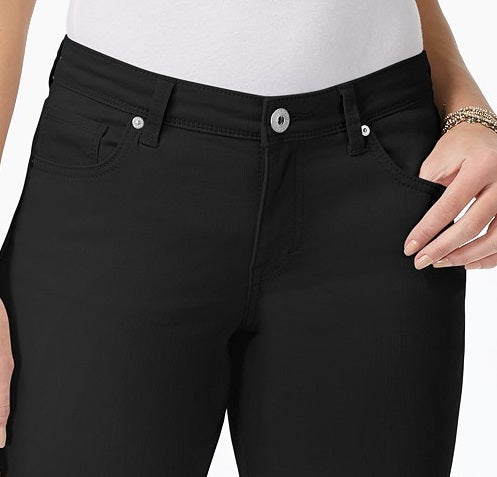 Shorts jeans skinny com punho feminino Style &amp; Co, preto, tamanho 4