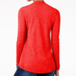 Cardigan feminino Charter Club com frente aberta, vermelho, tamanho X-S