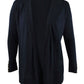 Cardigan feminino plus size com acabamento em pontilhado e acabamento em ponto cruz Charter Club, preto, tamanho OX