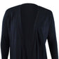 Cardigan feminino plus size com acabamento em pontilhado e acabamento em ponto cruz Charter Club, preto, tamanho OX