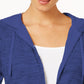 Jaqueta feminina Style &amp; Co com zíper frontal, azul, tamanho extra pequeno