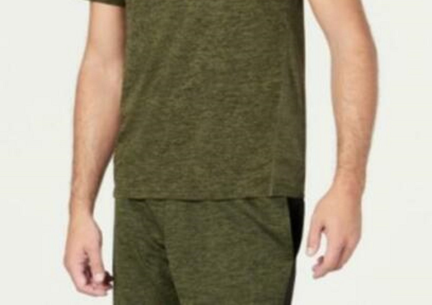 Camiseta masculina ID Ideology Core, gola redonda, costas em malha, verde escuro, tamanho 3 extra grande