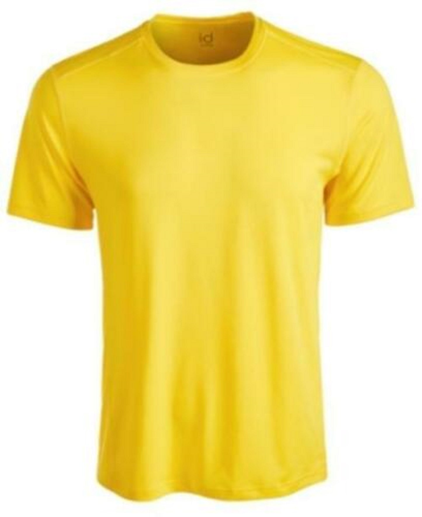 Camiseta masculina ID Ideology Core, gola redonda, costas em malha, amarela, tamanho 2, extra grande