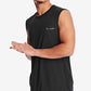Camiseta masculina sem mangas Ideology com acabamento em malha, preta, tamanho grande