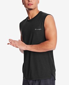 Camiseta masculina sem mangas Ideology com acabamento em malha, preta, tamanho grande