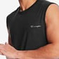 Camiseta masculina sem mangas Ideology com acabamento em malha, preta, tamanho grande