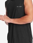 Camiseta masculina sem mangas com acabamento em malha Ideology, preta, tamanho X-G