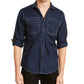 Camisa utilitária masculina INC International Concepts, azul marinho, tamanho pequeno