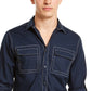 Camisa utilitária masculina INC International Concepts, azul marinho, tamanho pequeno