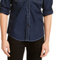 Camisa utilitária masculina INC International Concepts, azul marinho, tamanho pequeno