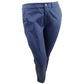 Calça feminina slim Maison Jules, azul-marinho, tamanho 2