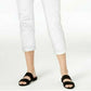 Calça feminina slim Maison Jules, branca, tamanho 6