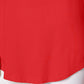 Camiseta feminina JM Collection com ombros descobertos e manga curta, vermelha brilhante, tamanho extra pequeno