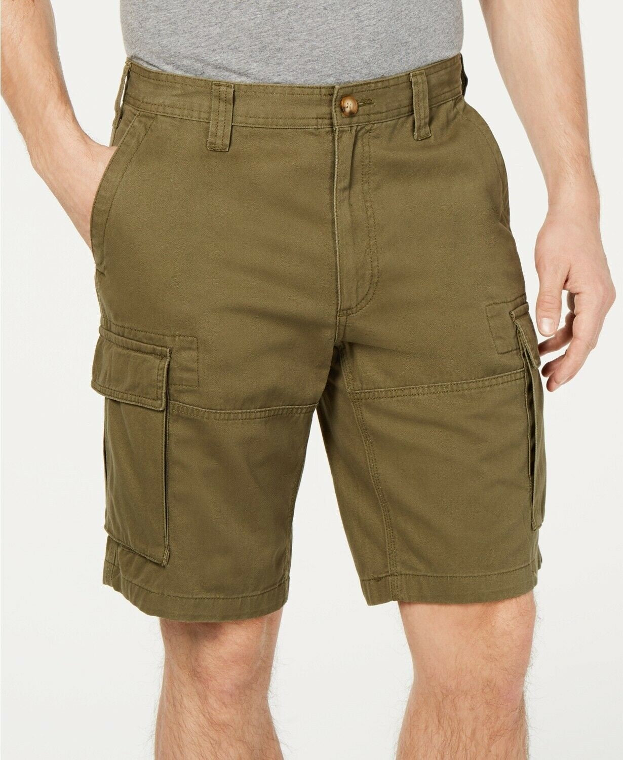 Calções cargo masculinos Club Room Summer Olive Olive Tamanho 30