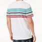 Camiseta listrada masculina com gola dividida e tamanho grande da INC International Concepts