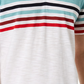 Camiseta listrada masculina com gola dividida e tamanho grande da INC International Concepts