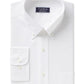Camisa social masculina Club Room Slim-Fit Pinpoint Solid, branca, tamanho 17,5 x 34-35