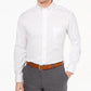 Camisa social masculina Club Room Slim-Fit Pinpoint Solid, branca, tamanho 17,5 x 34-35