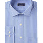 Camisa social listrada resistente a rugas e slim fit masculina Club Room, tamanho azul-marinho, 18-34-35