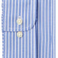 Camisa social listrada resistente a rugas e slim fit masculina Club Room, tamanho azul-marinho, 18-34-35