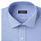 Camisa social listrada resistente a rugas e slim fit masculina Club Room, tamanho azul-marinho, 18-34-35