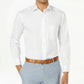 Camisa social masculina Club Room Slim-Fit Pinpoint Solid, branca, tamanho 18-34-35