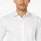 Camisa social masculina Club Room Slim-Fit Pinpoint Solid, branca, tamanho 18-34-35
