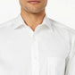 Camisa social masculina Club Room Slim-Fit Pinpoint Solid, branca, tamanho 18-34-35