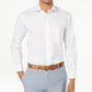 Camisa social masculina Club Room Slim-Fit Pinpoint Solid, branca, tamanho 18X34-35